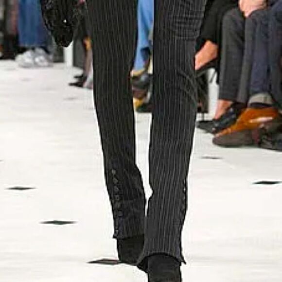 Ralph Lauren Fall 2010 Collection Black Multi Stripe Wool Spat Hem Trouser - Picture 3 of 17
